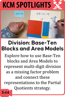 Division: Building Understanding of Division through Base-Ten Blocks and Area Models